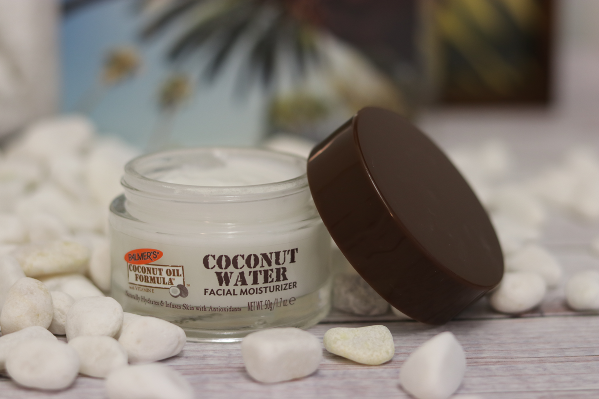 Palmer's Coconut Water Facial Moisturizer on table