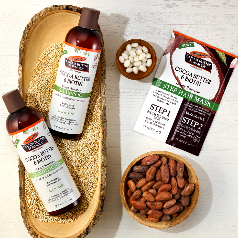 Palmer's Cocoa Butter Formula Cocoa Butter & Biotin Shampoo, Conditioner & Mask Products for Dry, Winter Hair