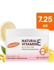 Benefits:

Protects & Renews dry, damaged skin with highly concentrated Natural Vitamin E for superior skin repair and visibly healther, younger-looking skin
48 hour moisture
Vegan Friendly - No animal ingredients or testing
Fragrance Free, Hypoallergenic, Dermatologist Approved
Clinically tested as Suitable for Sensitive Skin & Eczema-Prone Skin
Free of Parabens, Phthalates, Mineral Oil, Dyes
29,000 IU Vitamin E
95%+ Naturally Derived Ingredients
America's #1 Cocoa Butter Brand
Perfect for dry patches, damaged skin, scars, marks, rough patches, or uneven skin tone
5x more Vitamin E than the average vitamin E capsule dose*
Layering Tips: AM/PM Step 1: apply Concentrated Cream to any dry, patches, marks, scars or spots. Step 2: apply Body Butter to extra dry areas such as knees, elbows, feet or hands. Step 3: apply Lotion all over body, focusing on larger areas such as arms, legs and decolletage. Step 4: Lock in moisture and visibly boost healthy-looking skin by applying Body Oil all over body.

 
Protect and Renew dry, damaged skin with Palmer's Vitamin E Body Butter, crafted with an intensively nourishing blend of Vitamin E, Cocoa Butter and Avocado. Visibly improves stressed, damaged skin for healthier, younger-looking skin.
Palmer's® has been a trusted brand for over 180 years, providing high-quality natural products that are passed down from generation to generation.
*singular application based on 10g of product