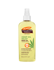 Benefits:

Soothes irritation
Increases hydration
Improves texture and radiance
Clinically Proven Results*: 96% agreed skin texture improved, 100% agreed skin was more moisturized and felt smoother
48 Hour Moisture
Dermatologist Approved, Hypoallergenic, For Sensitive Skin

 
Revitalize and rehydrate dull, dry skin with Palmer's® HEMP OIL Calming Relief Body Oil, crafted with 100% natural Cannabis Sativa Hemp Seed Oil and Cocoa Butter. 
 
*After a 2 week independent clinical trial; 51 subjects