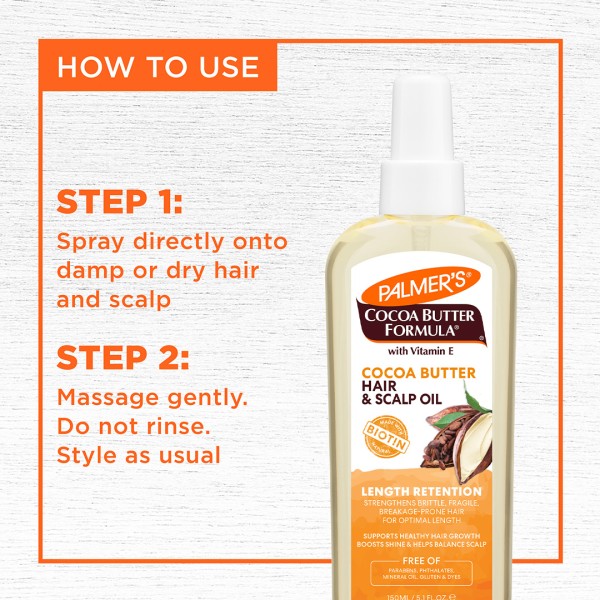 PALMER'S® Cocoa Butter Formula Length Retention Hair + Scalp Oil