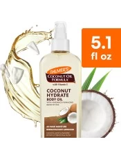 Benefits:

Hydrates & Replenishes skin with natural Coconut Oil and Green Coffee for visibly healthy-looking, radiant skin
48 Hour moisture 
Vegan Friendly - No animal ingredients or testing
Free of Parabens, Phathalates, Mineral Oil, Dyes
Ethically & sustainably sourced ingredients
America's #1 Coconut Oil Body Care Brand and #1 Body Oil Brand
Fair Trade Certified Organic Extra Virgin Coconut Oil
Works well layering with Palmer's Coconut Body Lotion and Balm
Non-greasy formula can be used in shower, bath or on dry skin
Dermatologist Approved

 
Hydrate and Replenish skin with Palmer's Coconut Oil Formula Body Oil, crafted with antioxidant-rich Extra Virgin Coconut Oil and Green Coffee Extract for radiant, healthy-looking skin.
Proudly made in U.S.A., Palmer's® has been a trusted brand for over 180 years, providing high-quality natural products that are passed down from generation to generation.  America's #1 Body Oil brand Palmer's uses the highest quality natural ingredients for superior moisturization. 
 