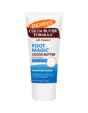 Benefits:

Exfoliates & revitalizes heels and feet
Moisturizes, smoothes and soothes tired feet

 
Palmer's Cocoa Butter Formula Foot Magic Scrub revitalizes while exfoliating tough skin on feet, especially rough, dry patches on heels and soles.  Our unique formula simultaneaously moisturizes, smoothes and soothes tired feet.