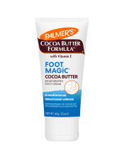 Benefits:

Soften and smooth even the roughest, driest feet
Peppermint Oil revitalizes sore, tired feet

 
Palmer's Cocoa Butter Formula Foot Magic, made with pure Cocoa Butter, enriched with Vitamin E and other natural emollients, provides a deep penetrating treatment for the feet.  This unqiue formulation moisturizes, softens and smoothes even the roughest, driest skin.  The addition of Peppermint Oil revitalizes sore, tired feet.