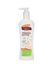 Benefits:

Firming butter helps tighten and tone skin
Combines Cocoa & Shea Butters, Vitamin E, Collagen, Elastin, Ginseng and Co Q 10 to soften skin and improve skin's texture
Use anytime, even after weight loss, to revitalize skin
Moisturizes for 24 hours
Free of parabens and phthalates
Dermatologist tested

 
Palmer's Cocoa Butter Formula Firming Butter, a unique formula that is specifically designed to help visibly restore your body, especially after pregnancy or weight loss. The unique combination of Cocoa Butter, Collagen, Elastin and Shea Butter firms and tones while helping to visibly improve skin's texture.  In addition, Ginseng and Vitamin E help soften and relieve stressed skin.  Co Enzyme Q10 is an antioxidant that helps smooth and revitalize skin.