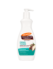 Benefits:

Visibly Firms & Tones skin with natural Cocoa Butter, Collagen, Elastin, Q10 & Vitamin E for a more toned and tightened appearance
48 hour moisture
Vegan Friendly - no animal ingredients or testing
Dermatologist Approved, Clinically proven results
Free of parabens, Phthalates
America's #1 Cocoa Butter brand
After 8 weeks 100% saw more visibly toned skin, 94% smoother, less dimpled skin, 90% Improvement to firmness & texture
Perfect for after weight loss, pregnancy or part of any skin wellness regimen

 
Visibly Firm & Tone skin with Palmer's Cocoa Butter Formula Firming Lotion, specially crafted with Cocoa Butter, Vitamin E plus Collagen, Elastin & Q10 to address loss of tightness, elasticity or dimpled appearance. Proudly made in U.S.A., Palmer's® has been a trusted brand for over 180 years, providing high-quality natural products that are passed down from generation to generation.  America's #1 Cocoa Butter brand Palmer's Cocoa Butter Formula uses the highest quality natural ingredients for superior moisturization head-to-toe.
*Independent in-use test, 52 subjects